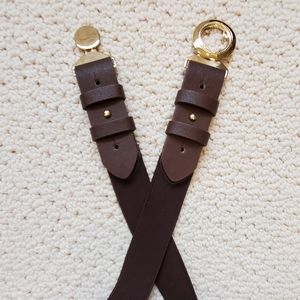 Stretch Fabric Belt with Gold Clasp Buckle